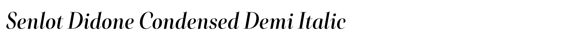 Senlot Didone Condensed Demi Italic image